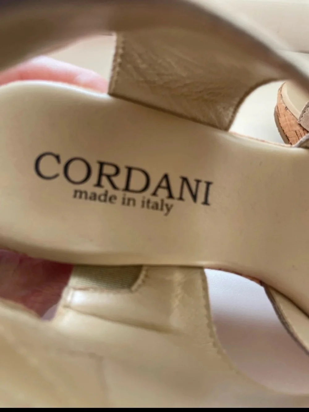 Cordani Suede Wedge Sandals in Taupe